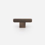 Lecce - Knurled Matte Black Brass Handle - Architectural Hardware - Matte Black Brass