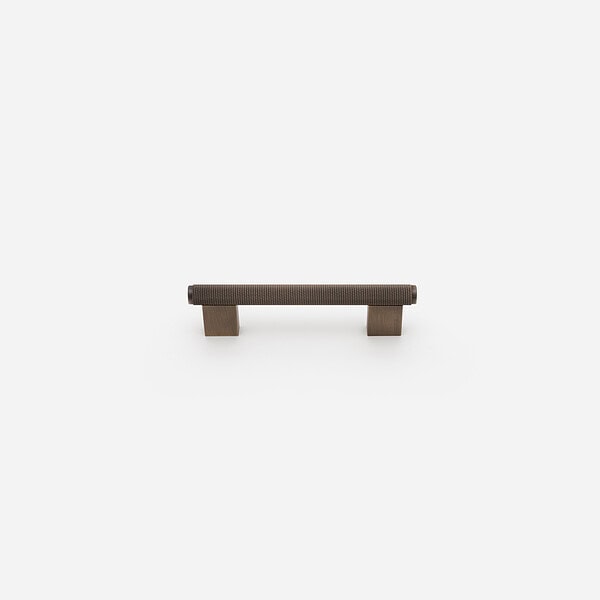 Lecce - Knurled Matte Black Brass Handle - Architectural Hardware - Matte Black Brass