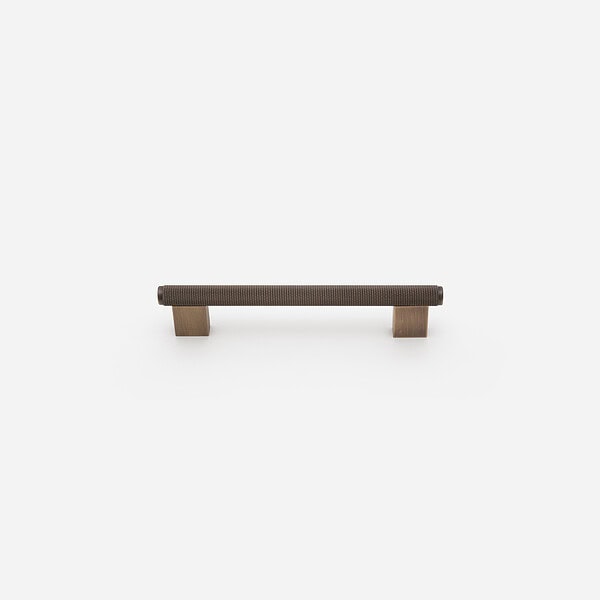 Lecce - Knurled Matte Black Brass Handle - Architectural Hardware - Matte Black Brass