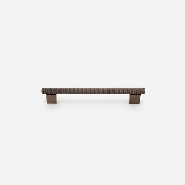 Lecce - Knurled Matte Black Brass Handle - Architectural Hardware - Matte Black Brass