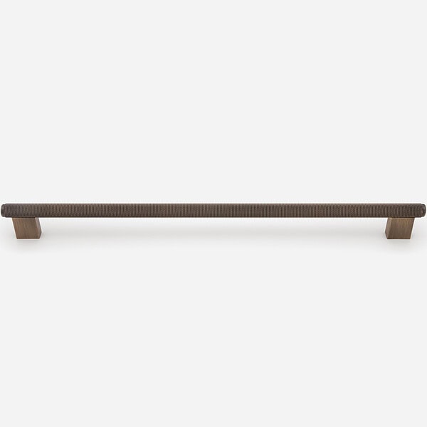 Lecce - Knurled Matte Black Brass Handle - Architectural Hardware - Matte Black Brass