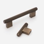Lecce - Knurled Matte Black Brass Handle - Architectural Hardware - Matte Black Brass