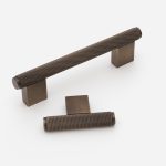 Lecce - Knurled Matte Black Brass Handle - Architectural Hardware - Matte Black Brass