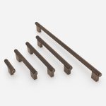 Lecce - Knurled Matte Black Brass Handle - Architectural Hardware - Matte Black Brass