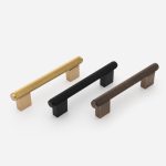 Lecce - Knurled Matte Black Brass Handle - Architectural Hardware - Matte Black Brass