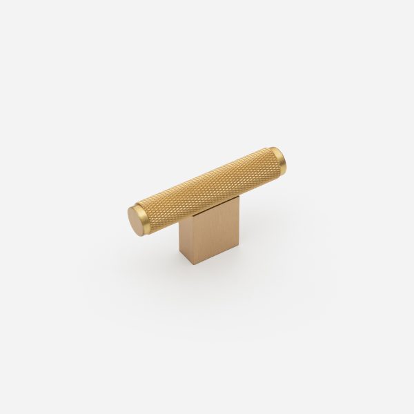 Lecce - Knurled Matte Black Brass Handle - Architectural Hardware - Matte Black Brass