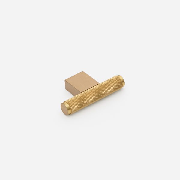 Lecce - Knurled Matte Black Brass Handle - Architectural Hardware - Matte Black Brass