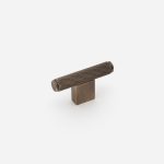 Lecce - Knurled Matte Black Brass Handle - Architectural Hardware - Matte Black Brass