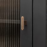 Lecce - Knurled Matte Black Brass Handle - Architectural Hardware - Matte Black Brass