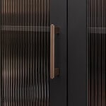 Lecce - Knurled Matte Black Brass Handle - Architectural Hardware - Matte Black Brass