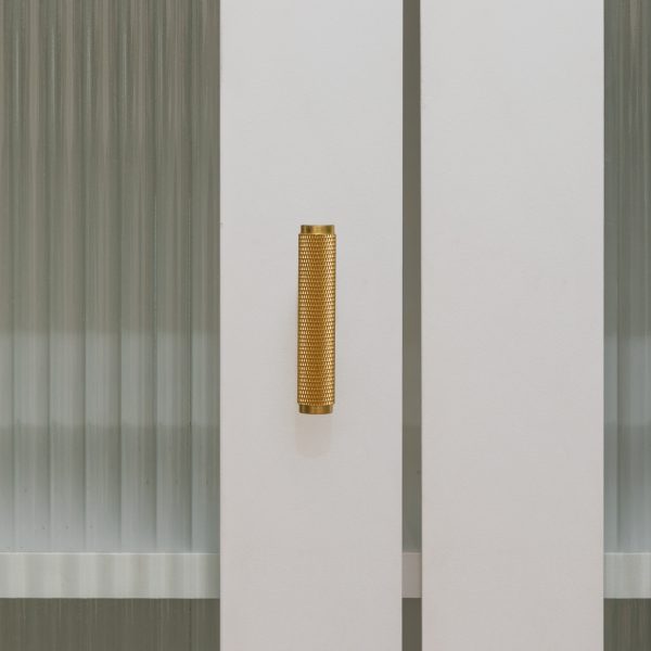 Lecce - Knurled Matte Black Brass Handle - Architectural Hardware - Matte Black Brass