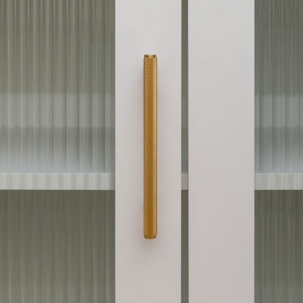 Lecce - Knurled Matte Black Brass Handle - Architectural Hardware - Matte Black Brass