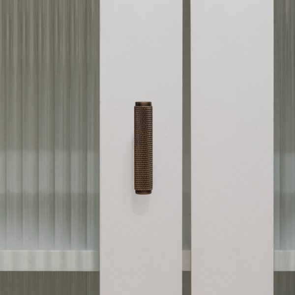 Lecce - Knurled Matte Black Brass Handle - Architectural Hardware - Matte Black Brass