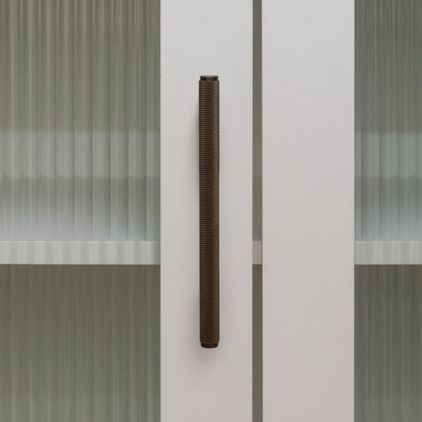 Lecce - Knurled Matte Black Brass Handle - Architectural Hardware - Matte Black Brass