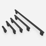 Lecce - Knurled Matte Black Brass Pull - Architectural Hardware - Knurled Matte Black Brass