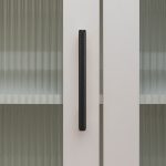 Lecce - Knurled Matte Black Brass Pull - Architectural Hardware - Knurled Matte Black Brass