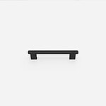 Lecce - Knurled Matte Black Brass Pull - Architectural Hardware - Knurled Matte Black Brass