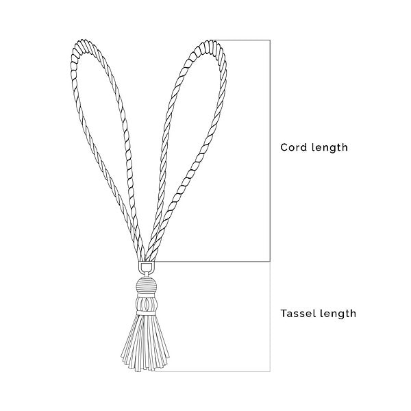 Curtain tieback 2 loops
