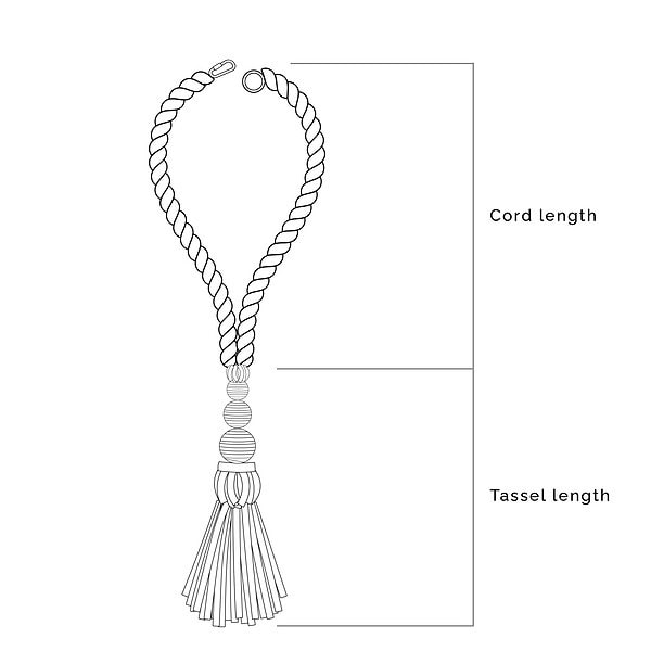 Triple Sphere Jute Tie Back